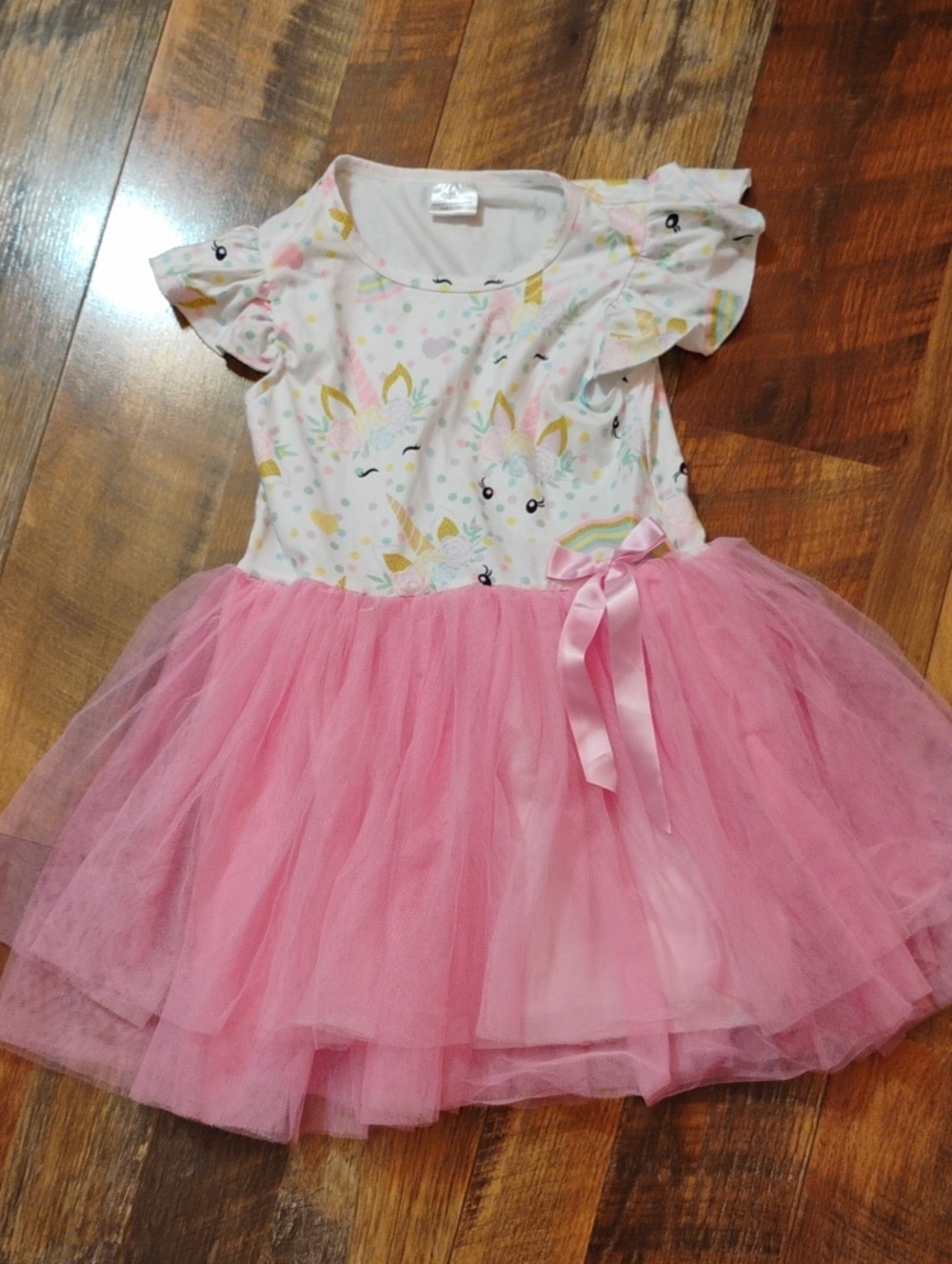 Pink Unicorn Tulle Dress GIRLS 5/6